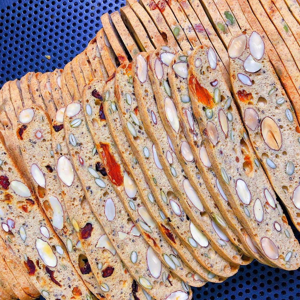 Bánh Biscotti Nguyên Cám 250gr - Bánh Ăn Kiêng Không Đường Vua Yến Mạch