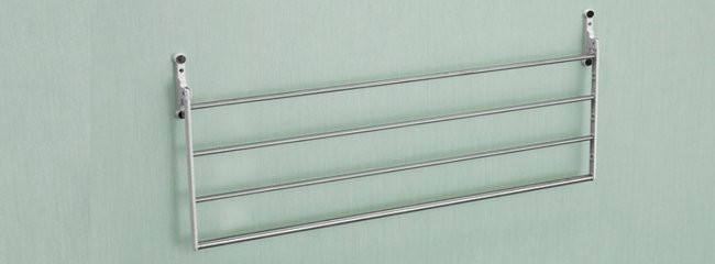 Gi&aacute; treo tường, để đồ inox gấp gọn 1 tầng Wellex