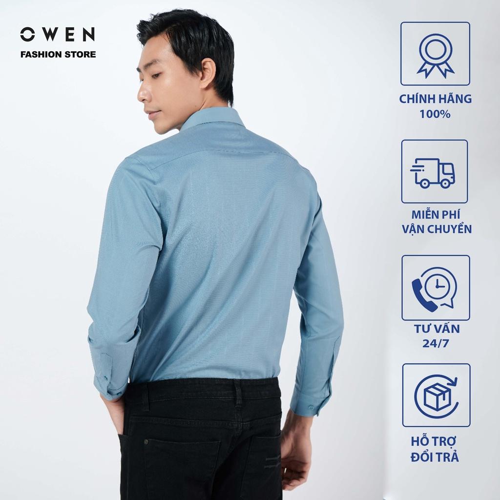 Áo Sơ mi Owen nam dài tay dáng Slimfit sợi Sồi mềm mịn mát Mã AS220952D