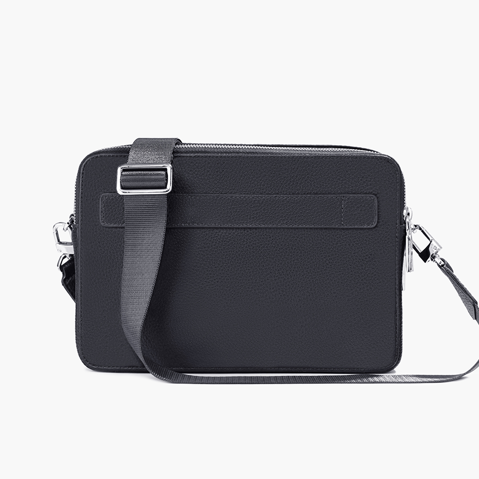 Túi Nam Đeo Chéo Cầm Tay GENCE TC05 Chất Liệu Da Bò Cao Cấp Màu Đen
