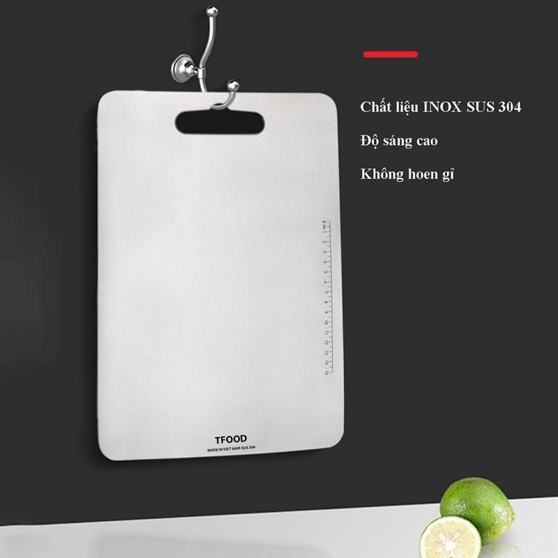 THỚT INOX 304 CỠ LỚN - KHÁNG KHUẨN - AN TOÀN CHO SỨC KHỎE - Chống Ẩm Mốc - Không Xước Dăm - Không Mùn Gỗ