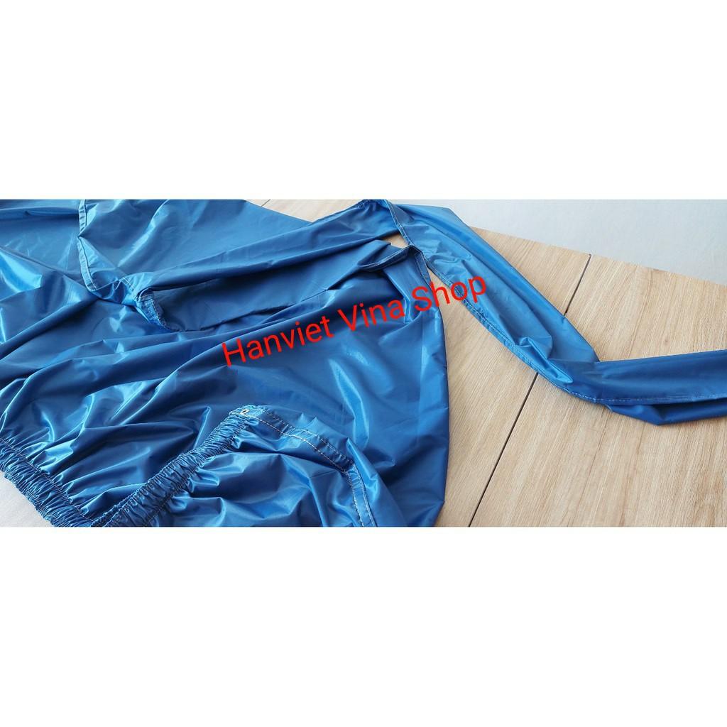 ÁO VỆ SINH MÁY LẠNH CHUYÊN NGHIỆP CÓ ỐNG XẢ NƯỚC THẢI - MÀU XANH BÍCH - VẢI DÙ CHỐNG THẤM - có dây sỏ