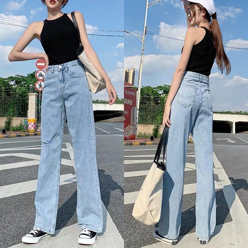 Quần jean baggy suông ống rộng BIG SIZE phom rộng to dài cực đẹp 3215 Moli