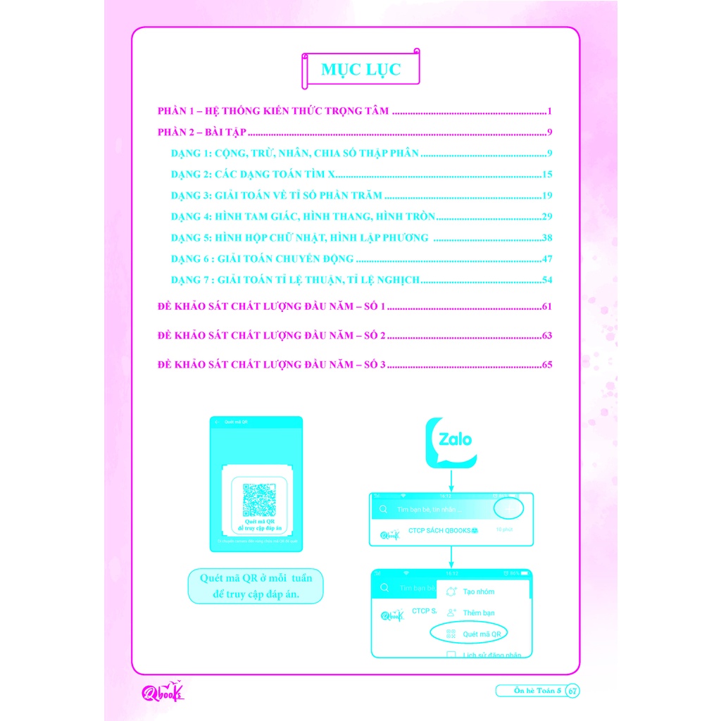 Combo Ôn Hè Toán và Tiếng Việt 5 - Dành cho học sinh lớp 5 lên 6