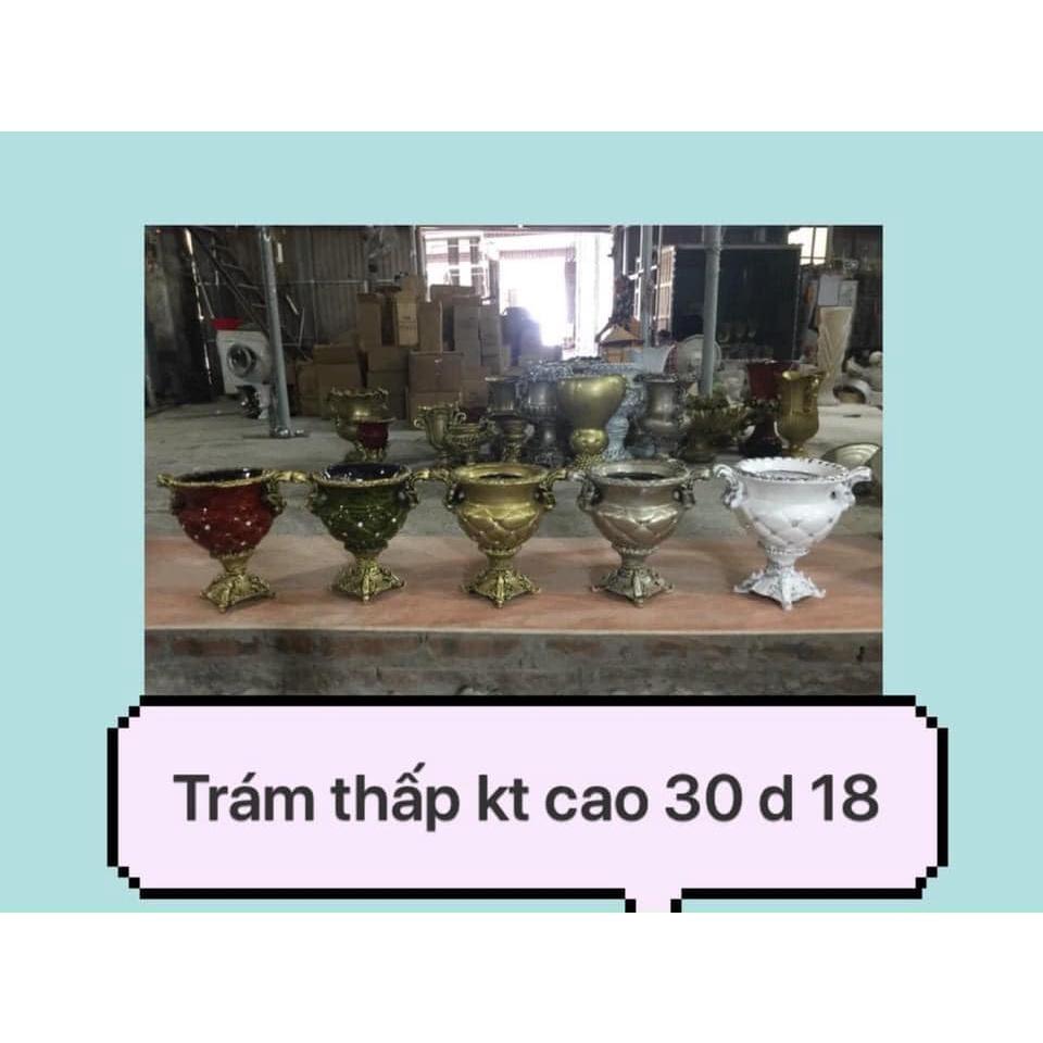 Bình hoa composite trám thấp cắm hoa