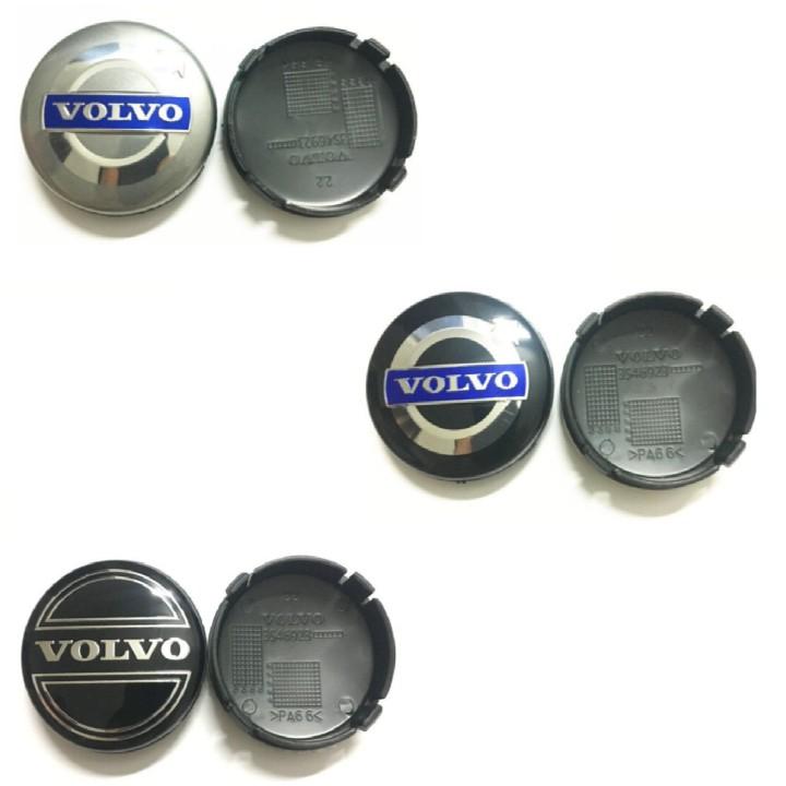 Logo chụp mâm, ốp lazang bánh xe ô tô Volvo, đường kính 64mm