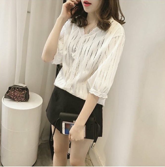 Áo sơ mi nữ tay lỡ thiết kế lạ phong cách Hàn Quốc SM185