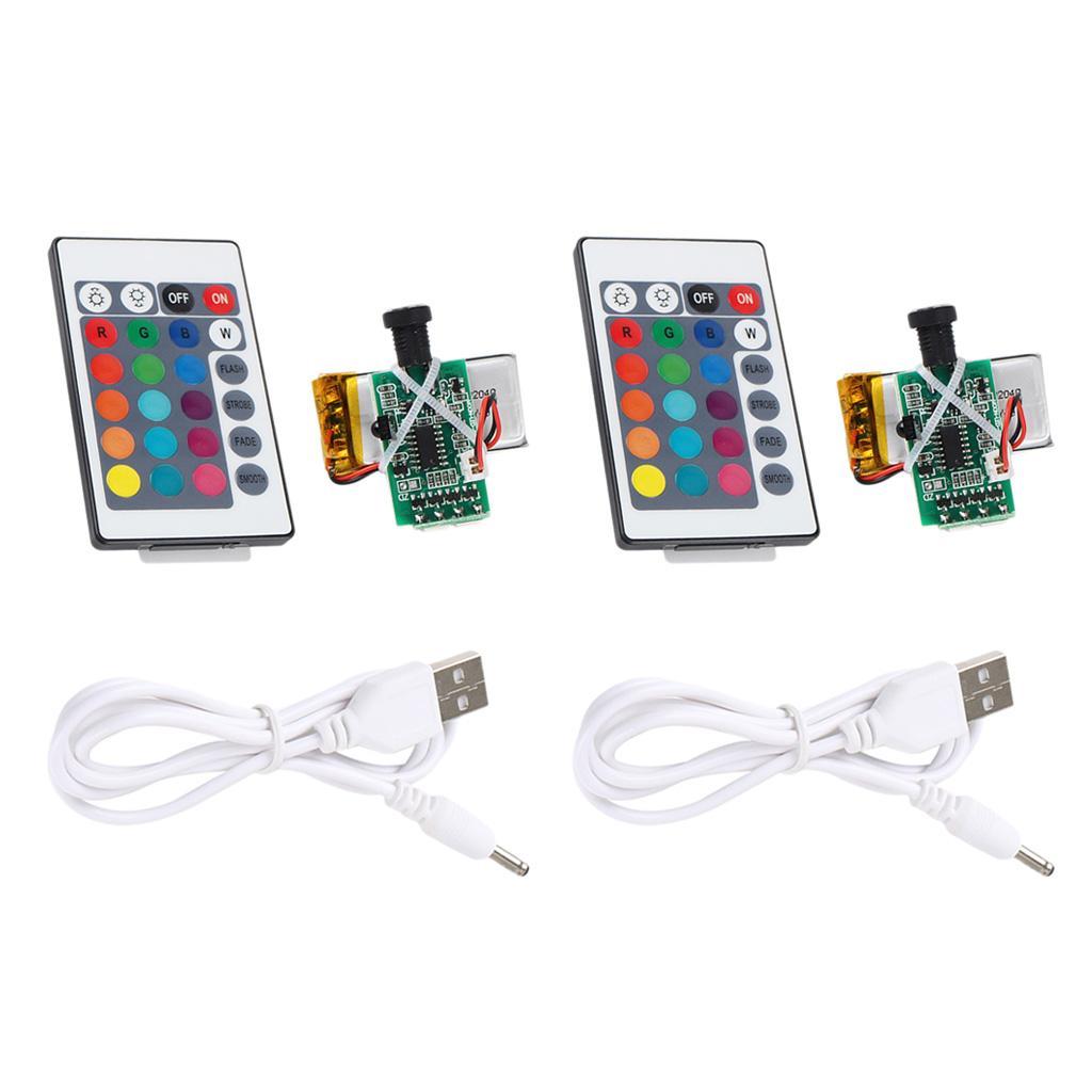 2 Pieces 16 Colors Usb Touch Printing Moon Light Lamp