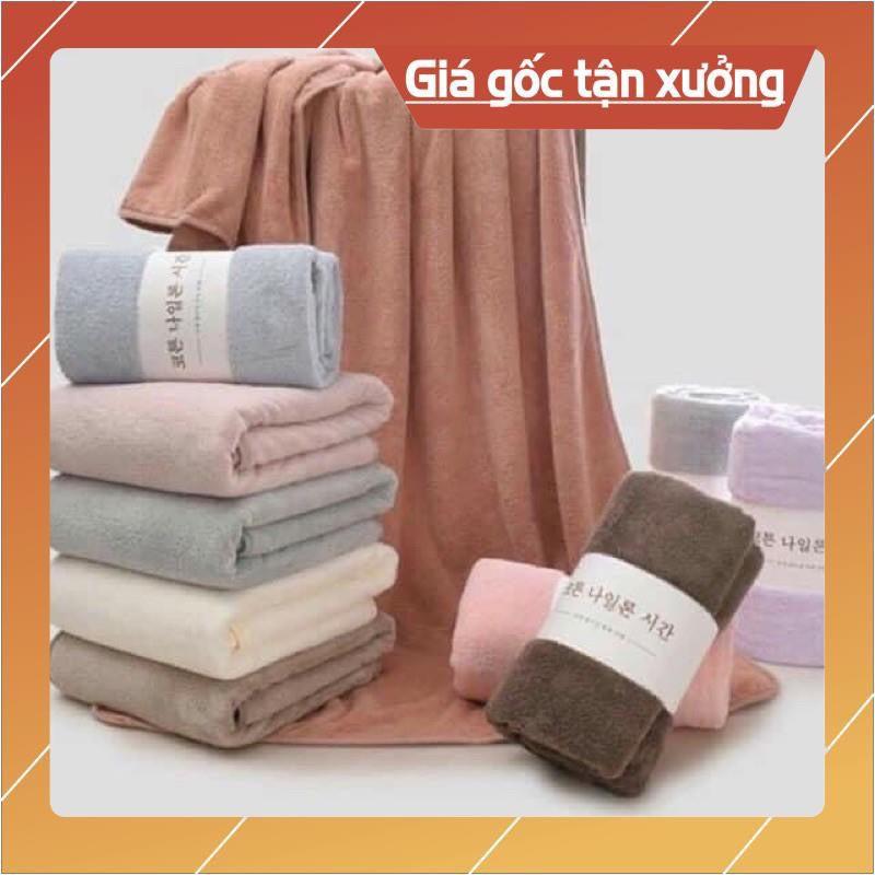 Hàng Loại 1 Siêu Đẹp - Khăn Tắm Lông Cừu Hàn Quốc Cao Cấp 70x140cm Chất Bông Siêu Mềm Mịn Thấm Nước Cực Nhanh