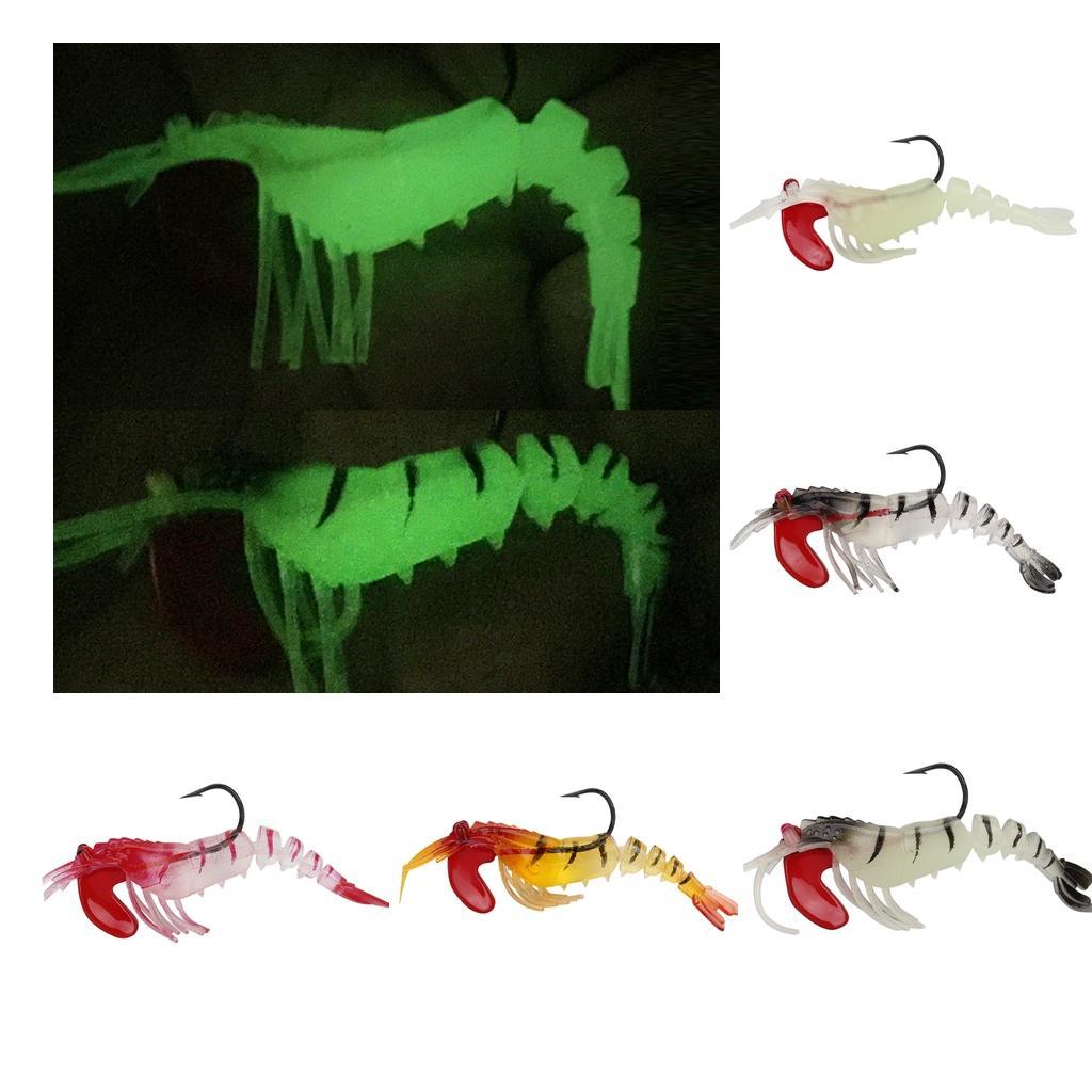Multi Jointed Shrimp Lure Lifelike Luminous Soft Baits Saltwater Freshwater