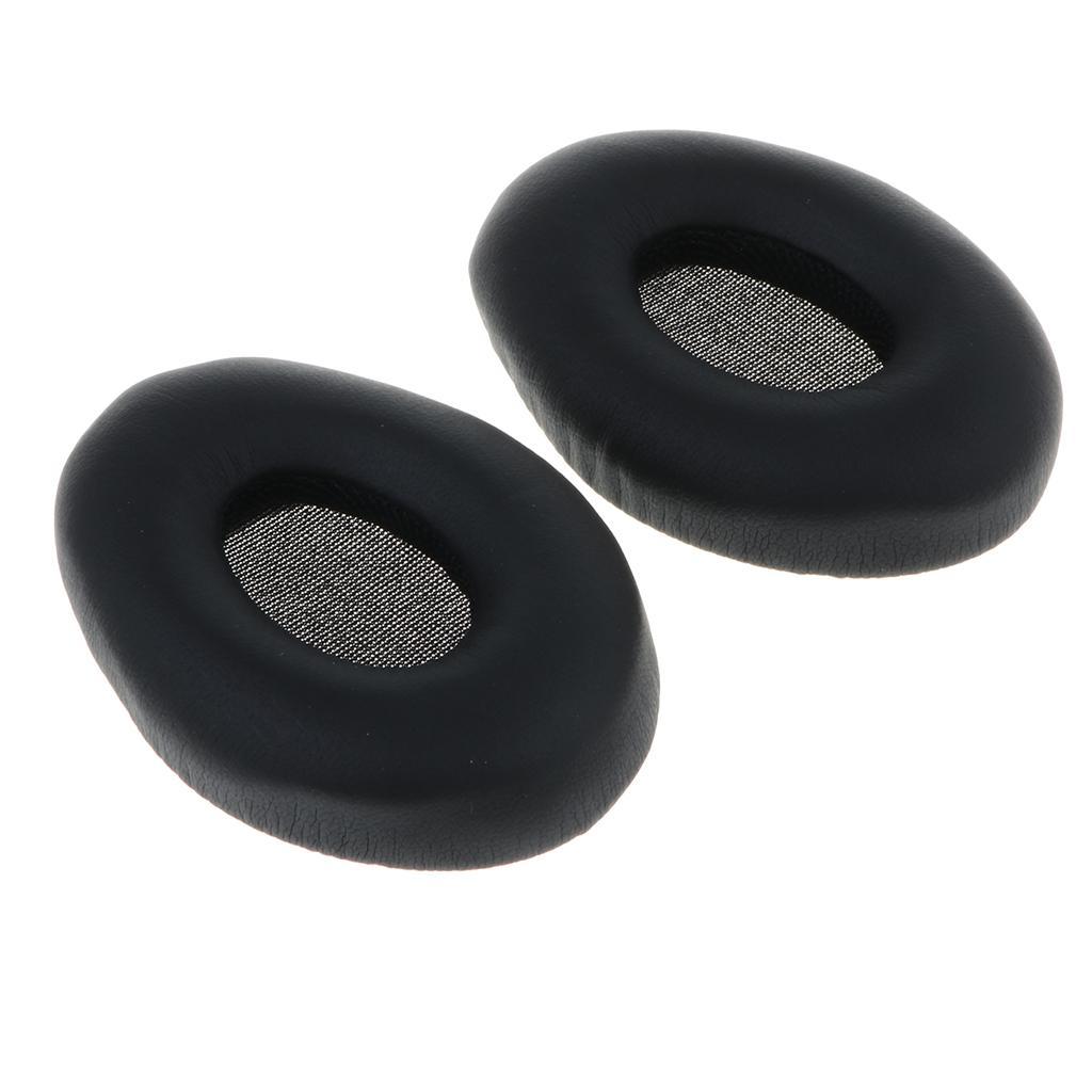 2X Replacement Memory Foam Earpads for Headphones Black