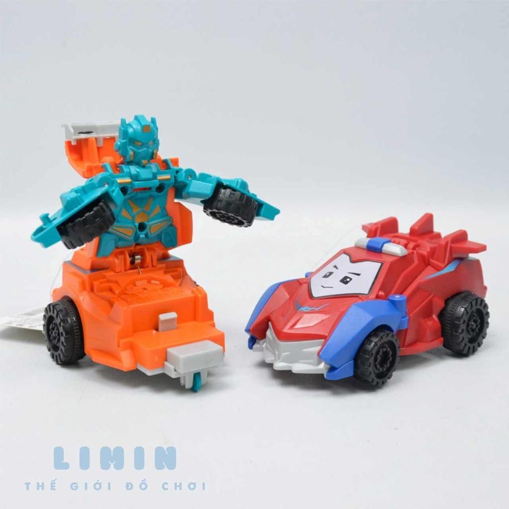 Đồ chơi siêu xe ô tô biến hình thành robot, Xe chạy bánh đà, chất liệu nhựa ABS cao cấp, an toàn cho bé