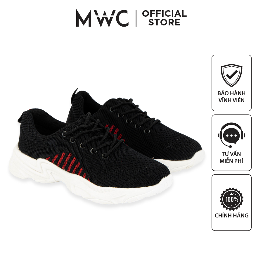 Giày Thể Thao Nữ MWC Đế Bằng Sneaker Vải Thoáng Khí Siêu Êm NUTT- 0651