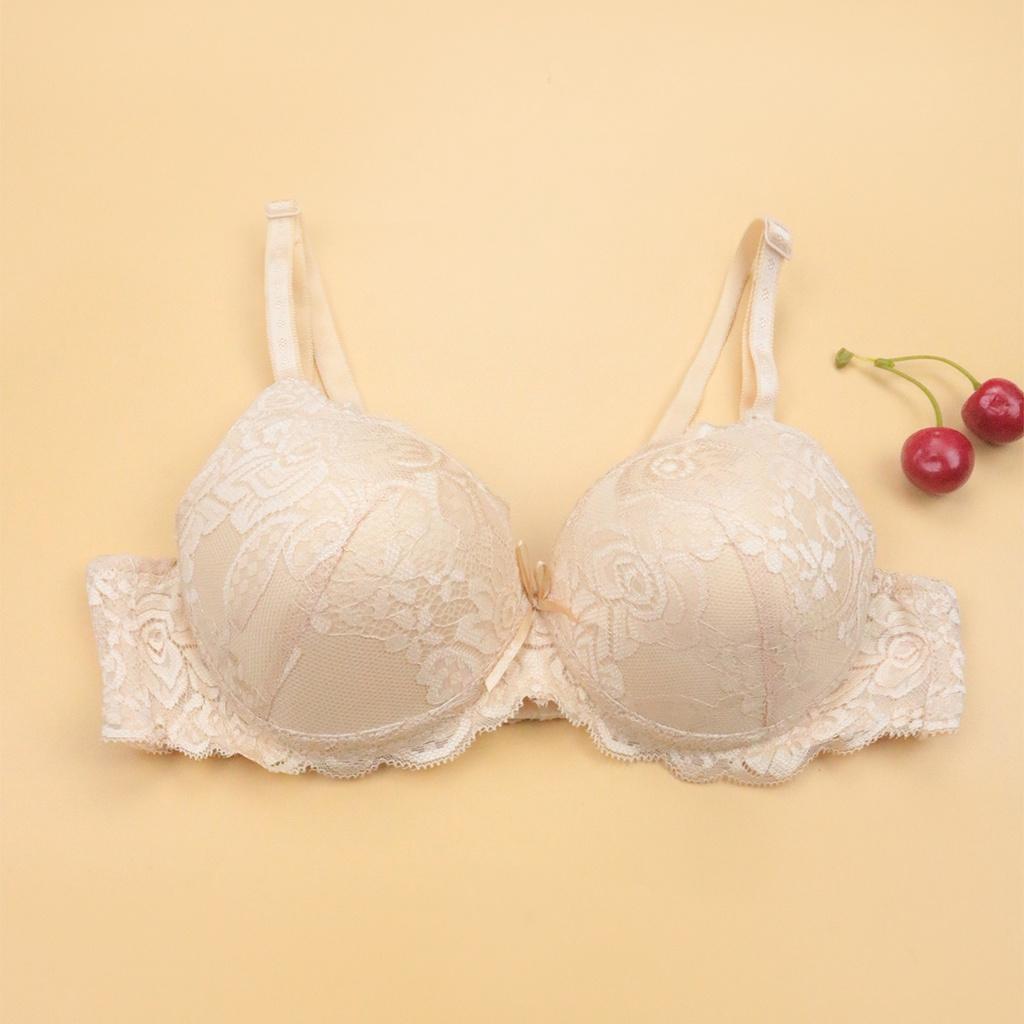 Áo Lót Nâng Ngực Nữ LUPERI SP831 Không Gọng Quả Lên Phối Ren Cả Dây Có Đệm Đẩy Siêu Mềm Bản 2 Móc Trẻ Trung