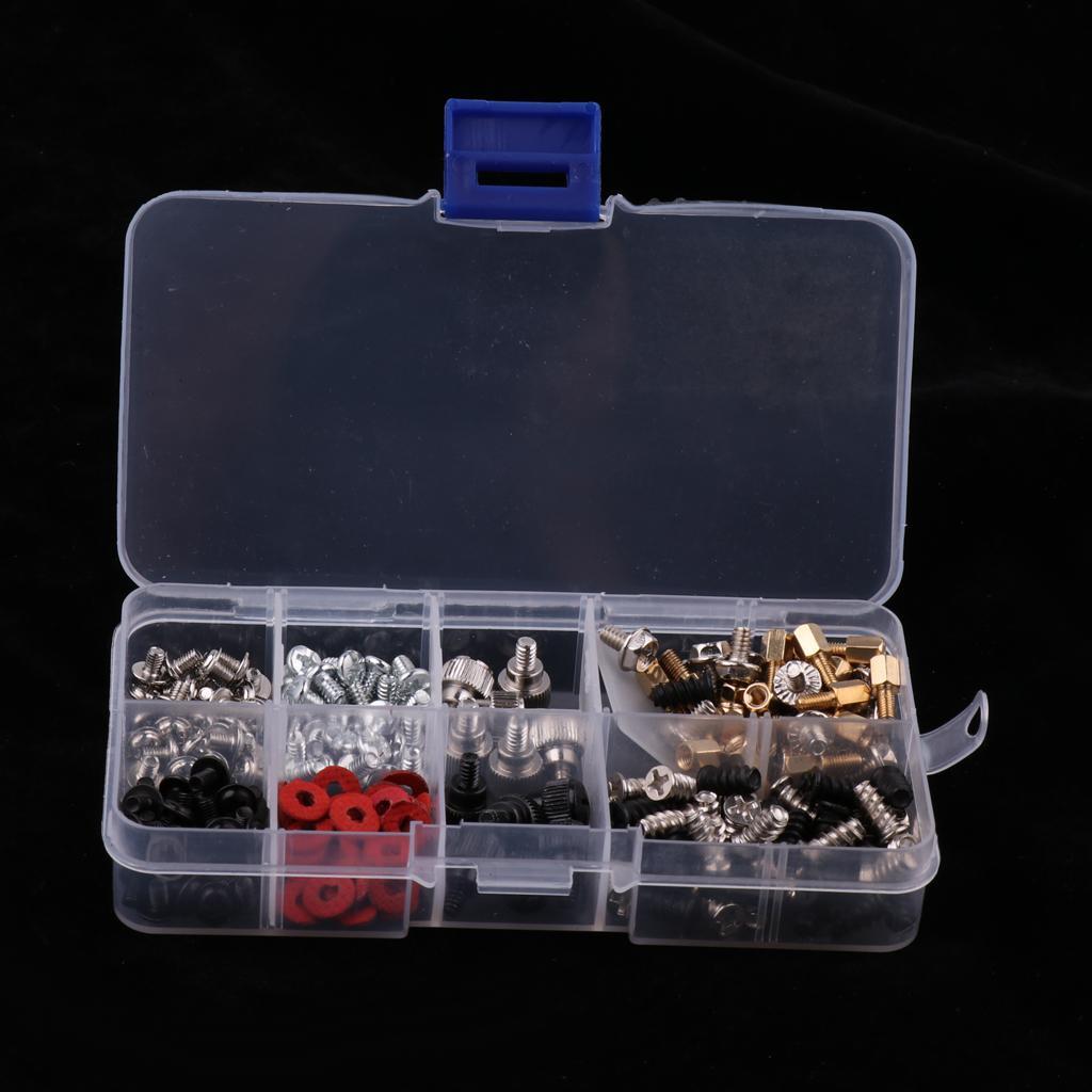 228Pcs Computer Spacer Screws Assortment  Mounting Screw for Motherboard