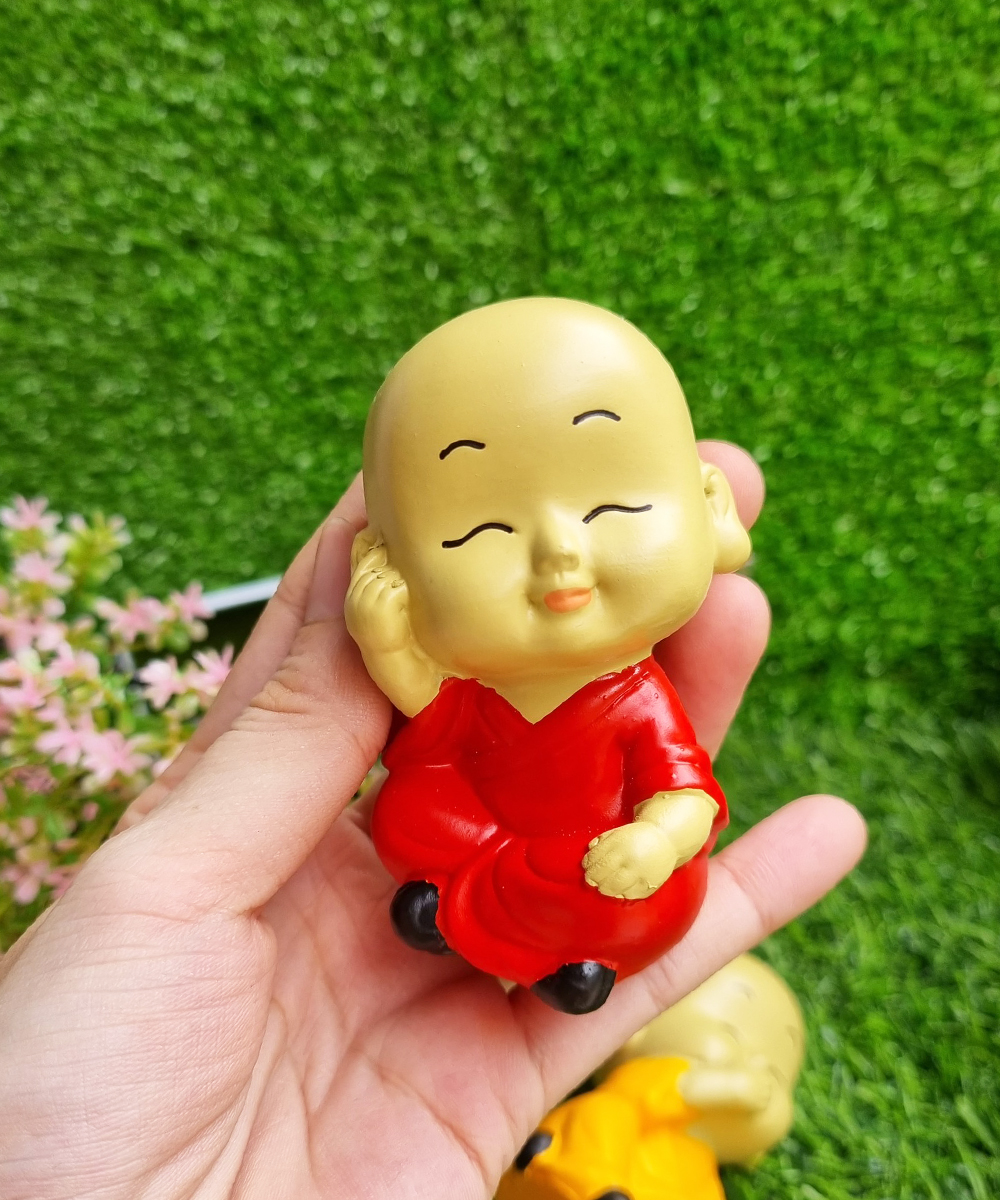 Bộ 03 chú tiểu Tam Không 8cm áo màu sinh động