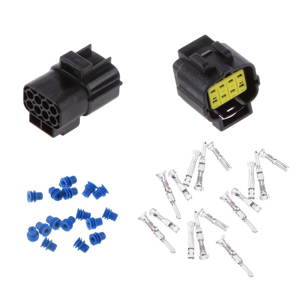 8 Way Sealed Waterproof Connector for Car Boat Motorcycle Wired Plug