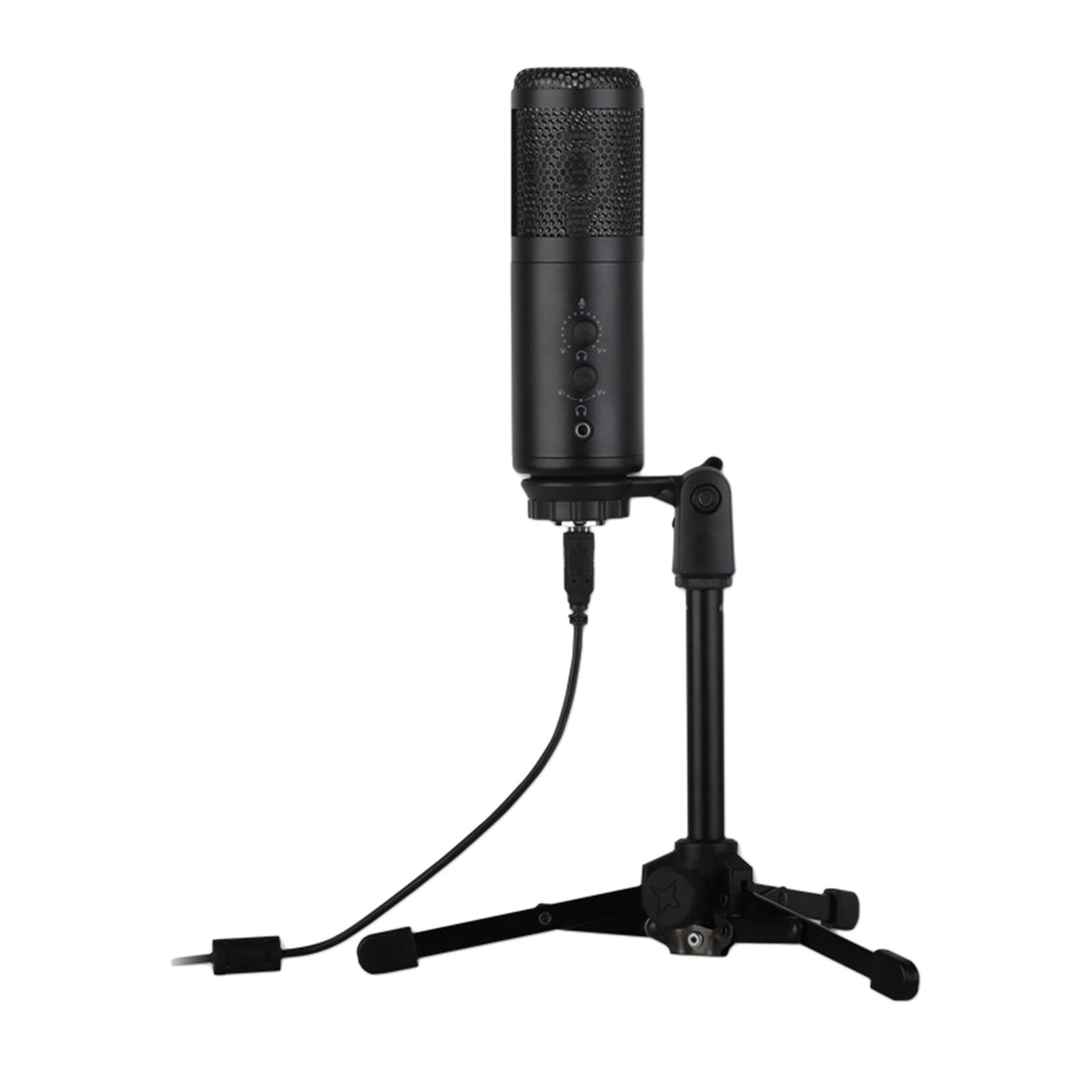 USB Condenser Microphone wTripod Stand For Game Chat Recording Computer