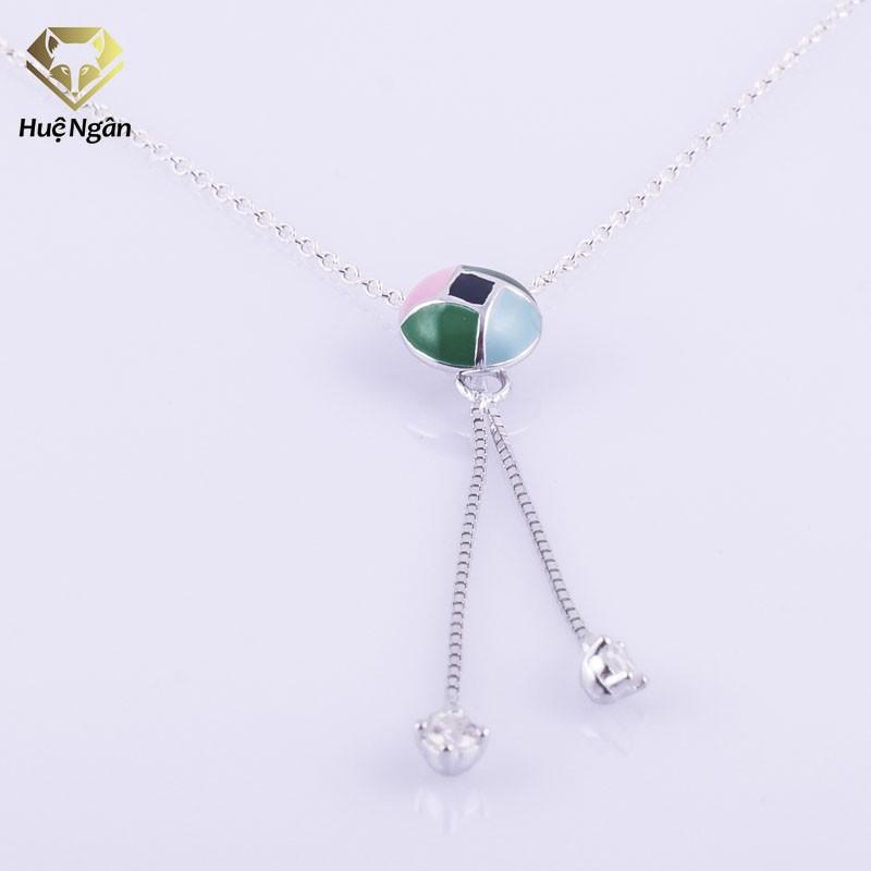 Dây chuyền bạc Ý 925 Huệ Ngân Mặt nhỏ xinh Phong cách Hàn Quốc ZCP150012