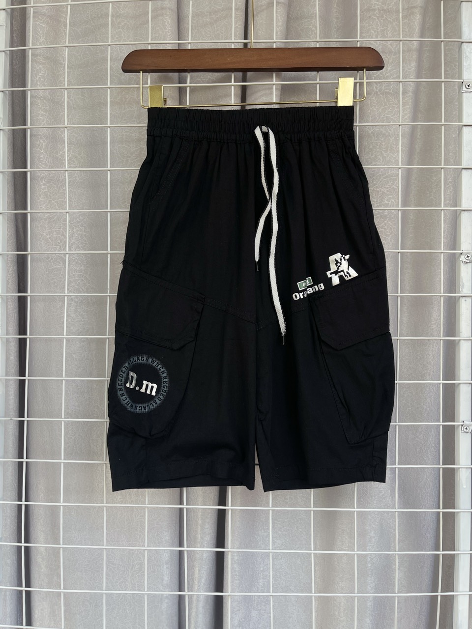Quần Kaki bé trai dáng lửng size đại 7-14 tuổi túi hộp in chữ A và HG vải mềm kiểu dáng khỏe khắn thời trang
