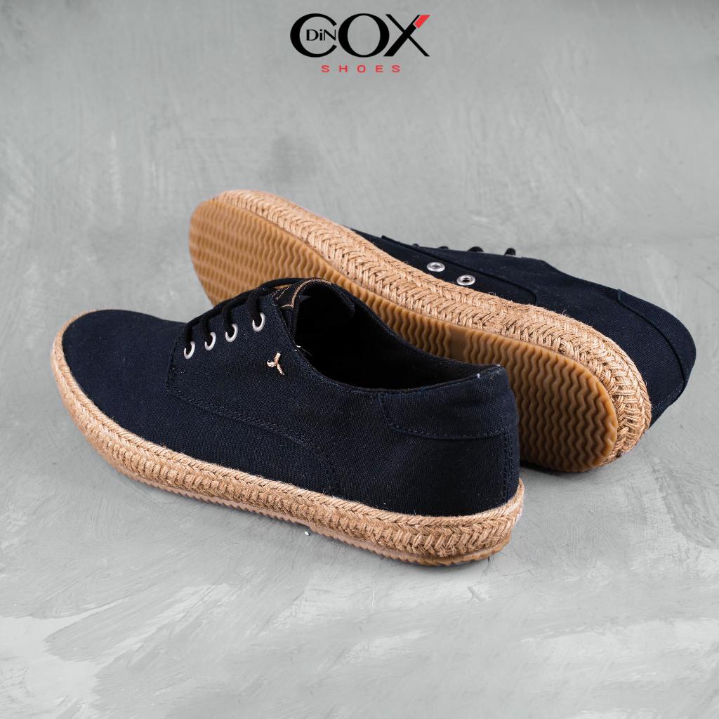 Giày Sneaker Vải Canvas Nam DINCOX E11 Black Sang Trọng Lịch Thiệp