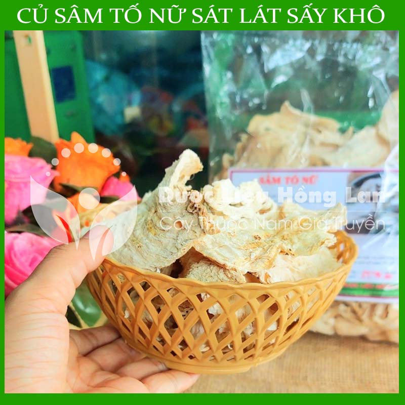 100G Củ Sâm tố nữ thái lát sấy khô tăng vòng 1, củ sâm tố nữ khô nguyên chất sản sinh collagen, tăng cường nội tiết tố