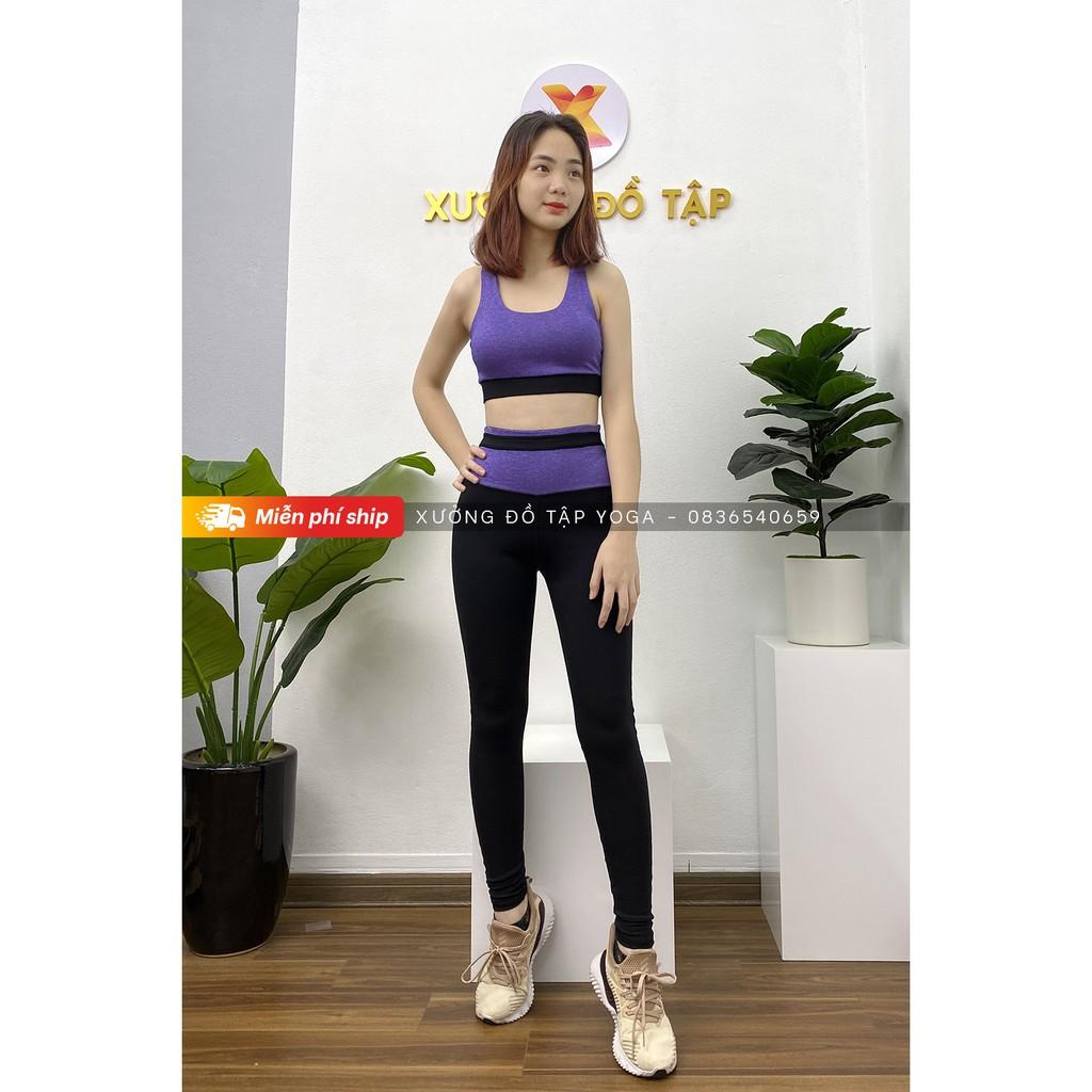 Hàng thiết kế độc lạ - Cam kết ảnh và video thật 100% - SET ĐỒ TẬP - Yoga, Gym, Aerobic - Vàng phối cam lưng đan dây