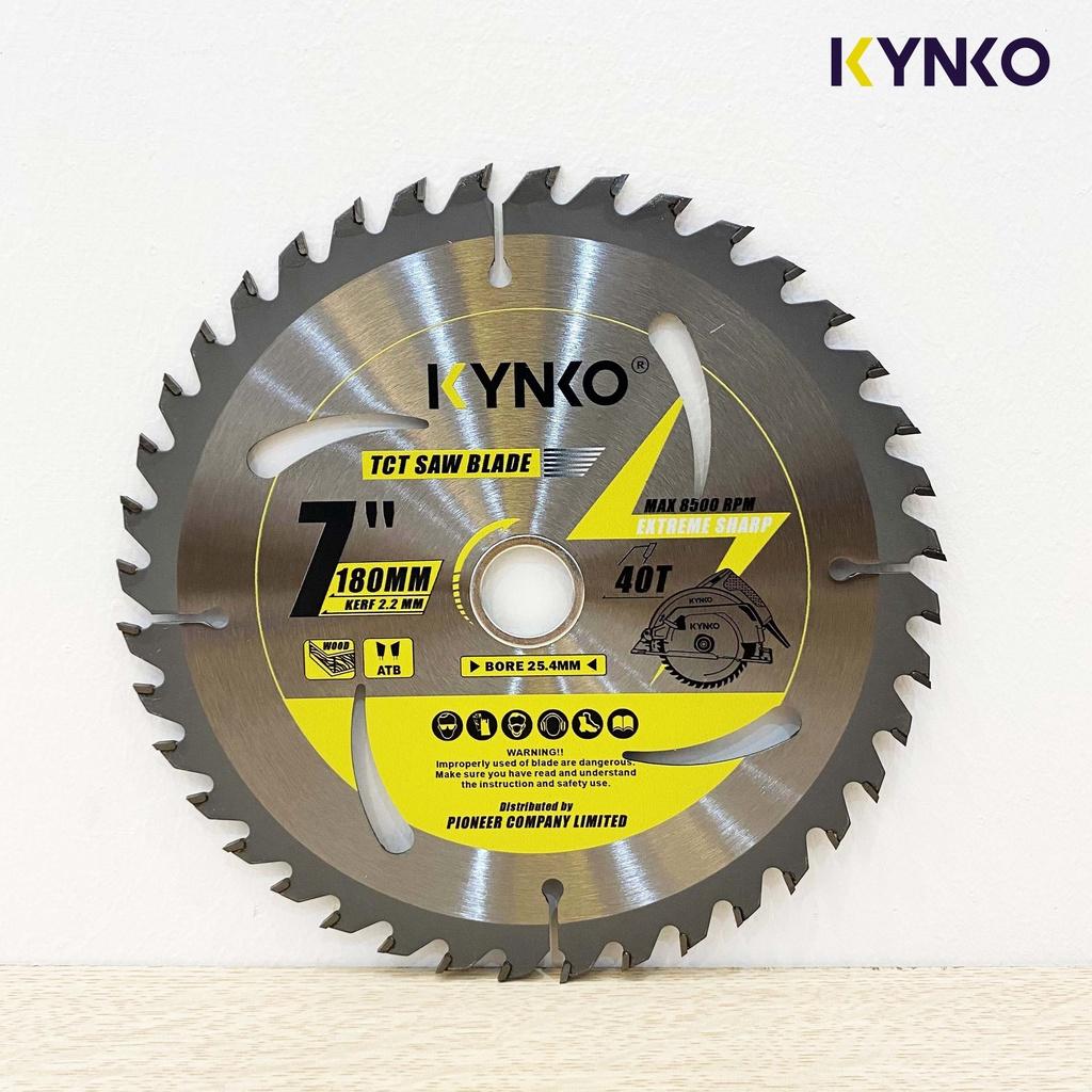 LƯỠI CƯA GỖ TCT 40 RĂNG Ø 180MM KYNKO WGZ180040P