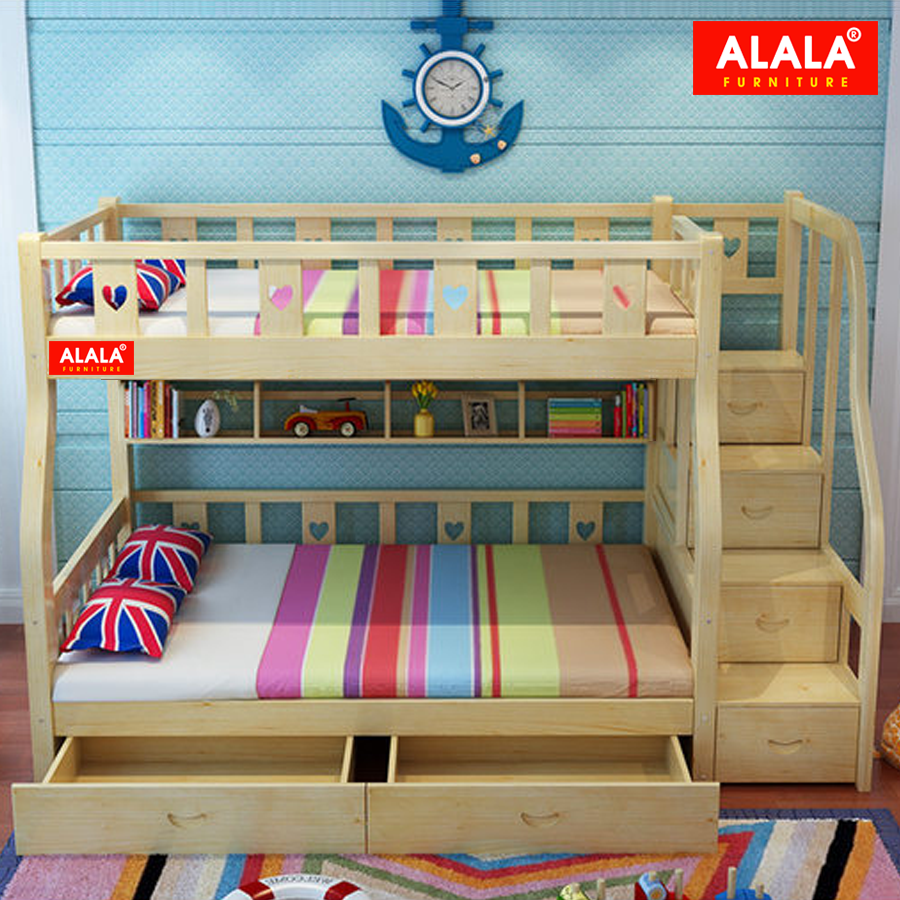 Giường tầng ALALA107 cao cấp/ Miễn phí vận chuyển và lắp đặt/ Đổi trả 30 ngày/ Sản phẩm được bảo hành 5 năm từ thương hiệu ALALA/ Chịu lực 700kg