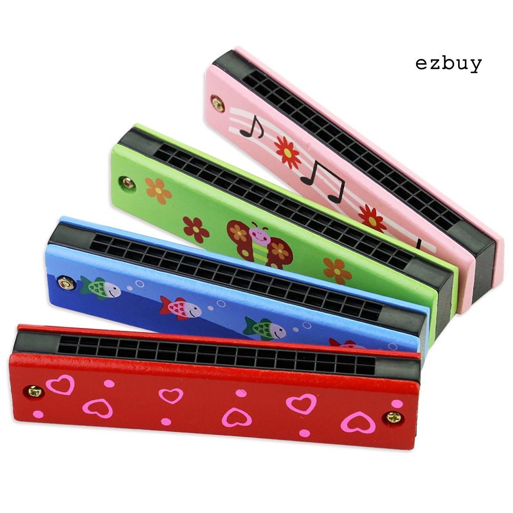 Kèn Harmonica Gỗ 16 Lỗ Họa Tiết Trái Cây Cho Bé