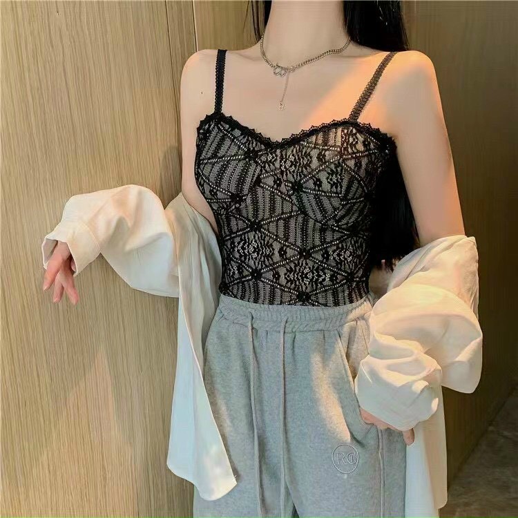 Áo Bra Nữ Thiết Kế Ren Mềm Gợi Cảm Có Chun Lưng Màu Đen - Dưới 65kg