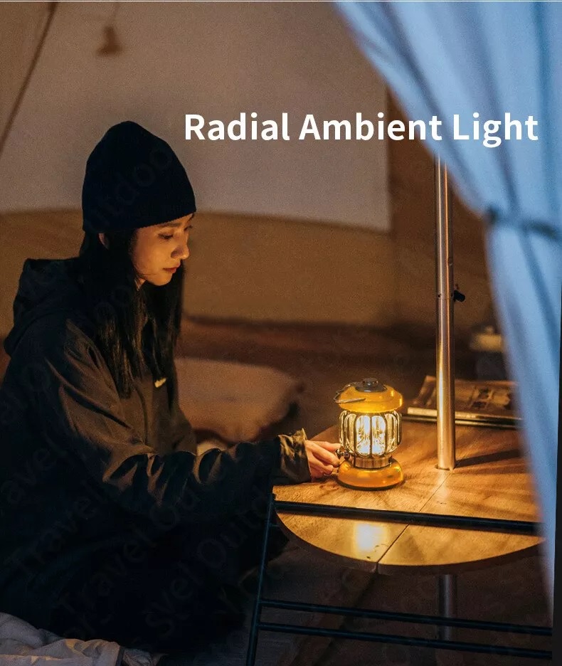 Đèn cắm trại, đèn báo bão, đèn treo lều, đèn măng xông NH21ZM008 Retro (Outdoor atmosphere camping lights)