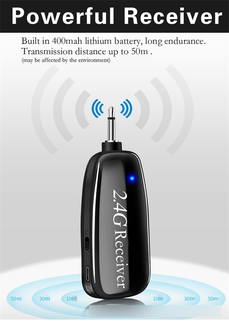 Micro Không Dây 2.4G G18 Đeo Tai, Tích Hợp Nút Điều Chỉnh Âm Lượng, Kết Nối Dài 50m, Pin Lithium 400mAh, Jack 3.5mm và 6.5mm, Hỗ Trợ Giảng Dạy, Thuyết Trình, Livestream, Chất Âm To Rõ, Dễ Dàng Sạc USB Qua Laptop, PC, Pin Dự Phòng | Hàng Nhập Khẩu