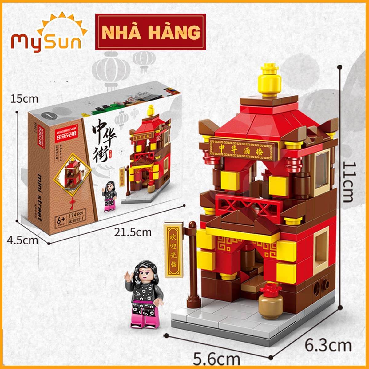 Bộ đồ chơi lắp ghép ráp xếp mô hình city thành phố Trung Hoa cho bé trai gái phát triển trí tuệ thông minh MySun