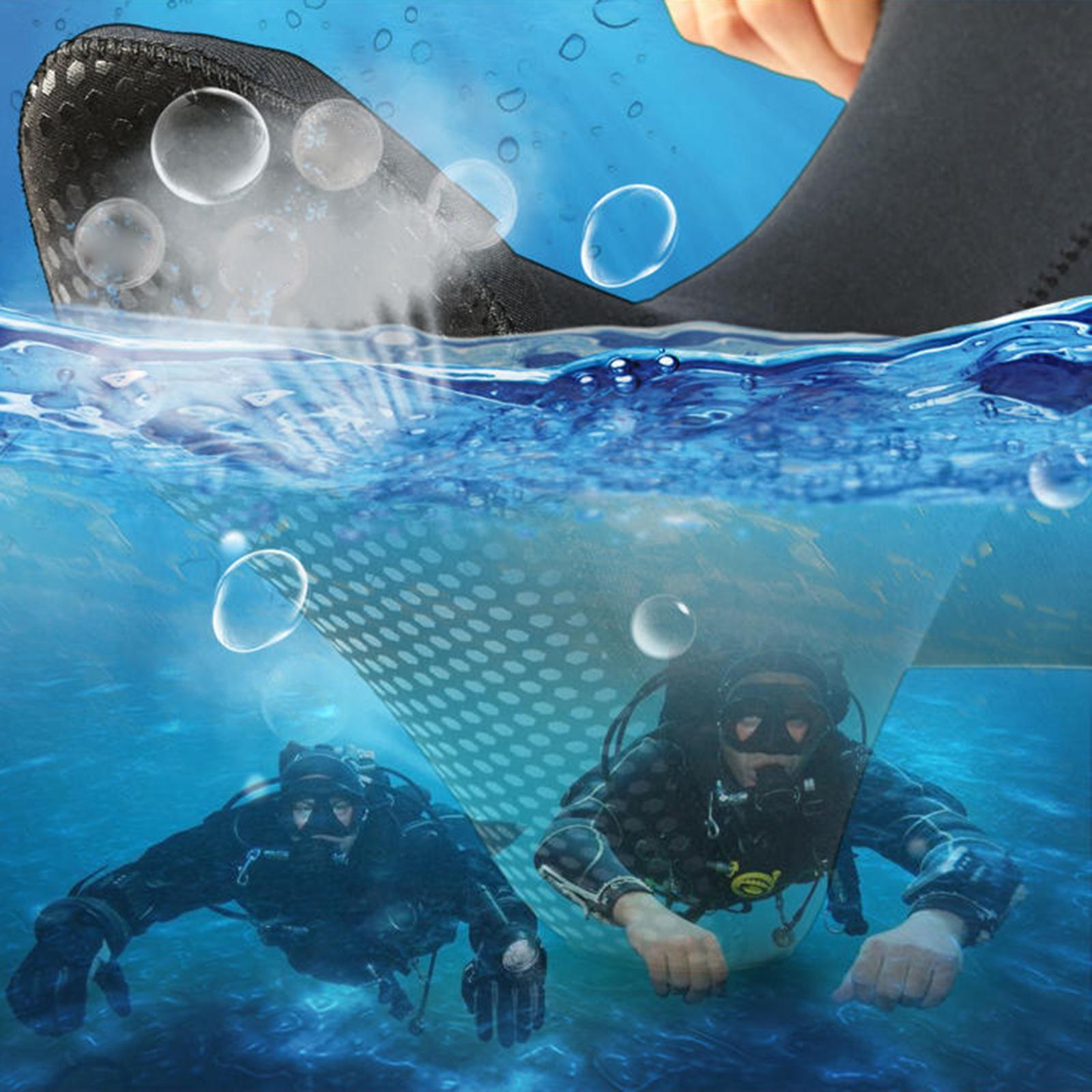 2 Pairs Neoprene Diving Scuba Boots 3mm Surfing Snorkeling Socks Black M