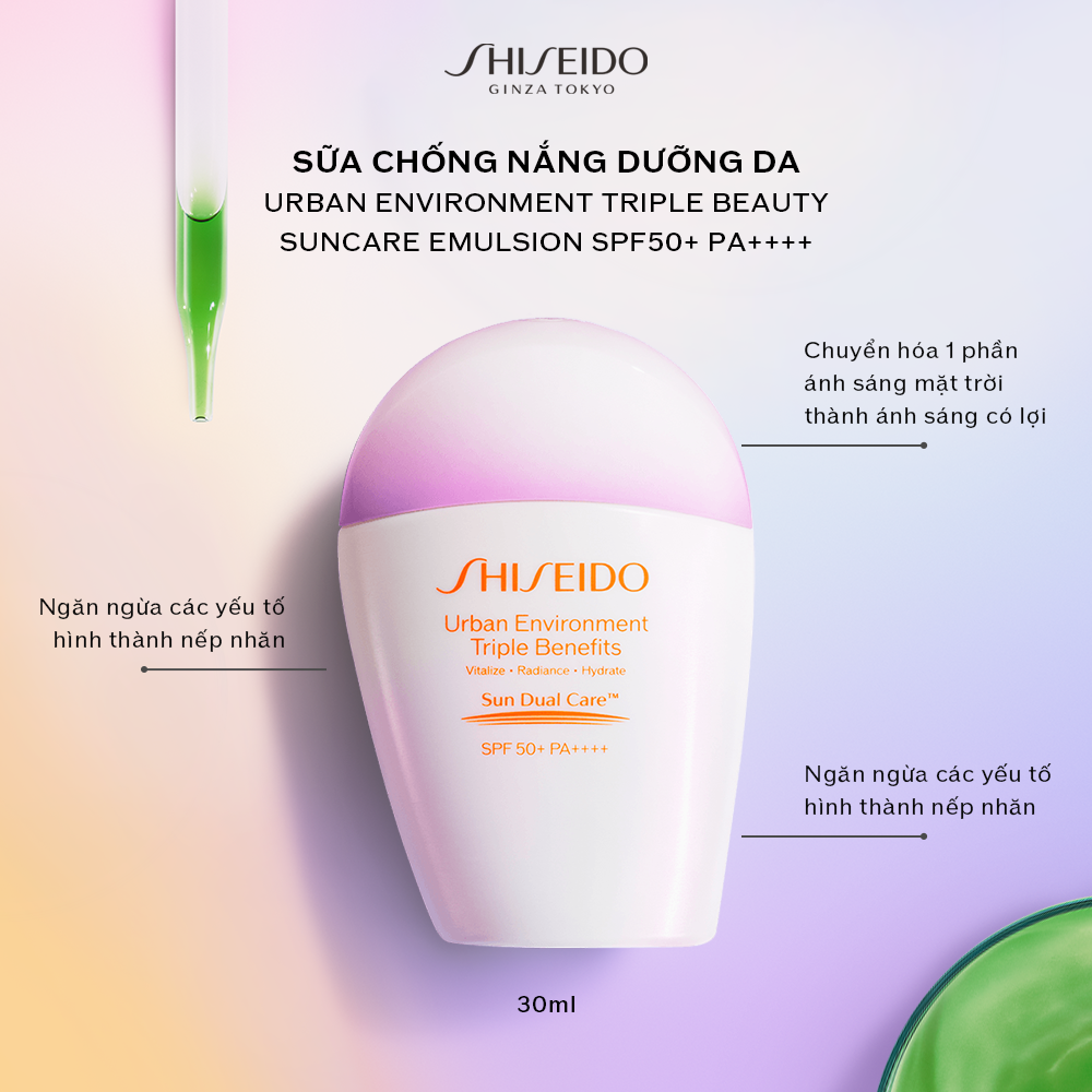 Sữa Chống Nắng Dưỡng Da Shiseido Urban Environment Triple Beauty Suncare EmulsionSPF50+ PA++++ 30ml