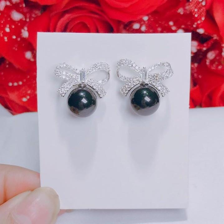 Bông tai bạc nơ trai MS70