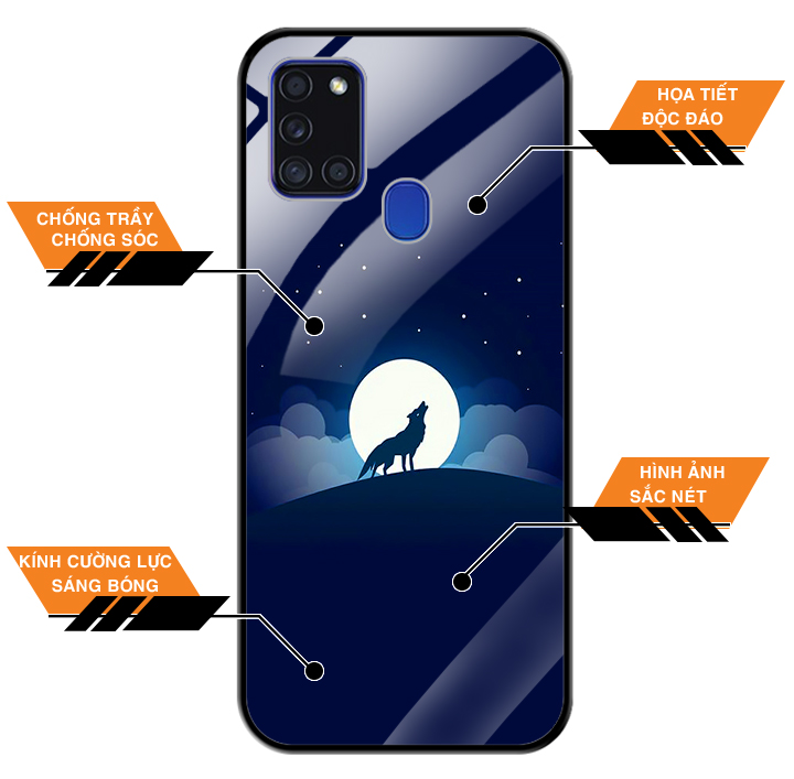 Ốp Lưng Kính Cường Lực Cho Điện Thoại SAMSUNG GALAXY A21S - 0466 SOI02 - Hàng Chính Hãng