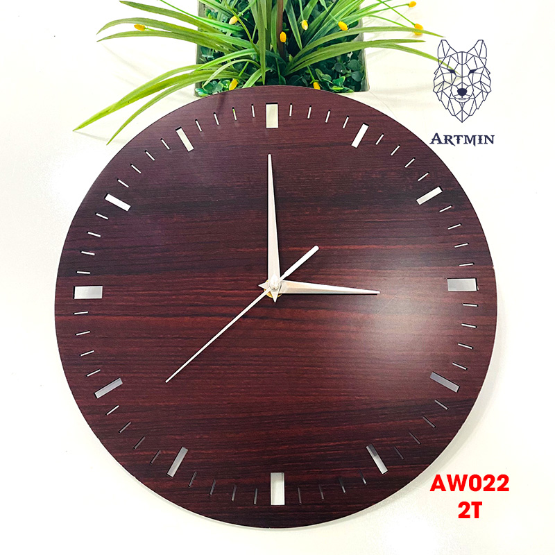 AW022 - Đồng Hồ Gỗ Treo Tường – Décor Trang Trí Phong Cách Mới