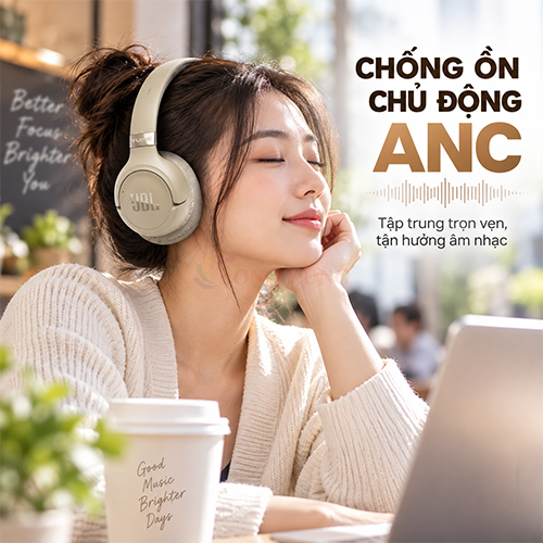 Tai nghe chụp tai Bluetooth JBL Tune 680NC JBLT680NC - Hàng chính hãng