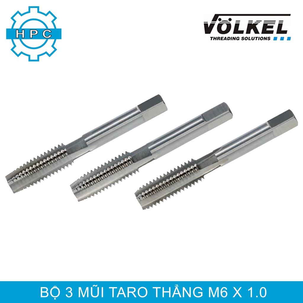 Bộ 3 mũi taro tay Volkel M 6 x 1.0 loại thẳng