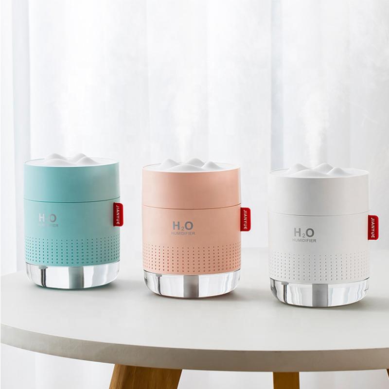 Phong Cách Mới Cá Nhân Để Bàn Thoáng Mát Sương Phun Sương Tạo Ẩm Không Khí 500Ml Sử Dụng Nguồn Điện USB Mini Di Động Thoáng Mát Sương Phun Sương Tạo Ẩm Không Khí Với Ban Đêm ánh Sáng