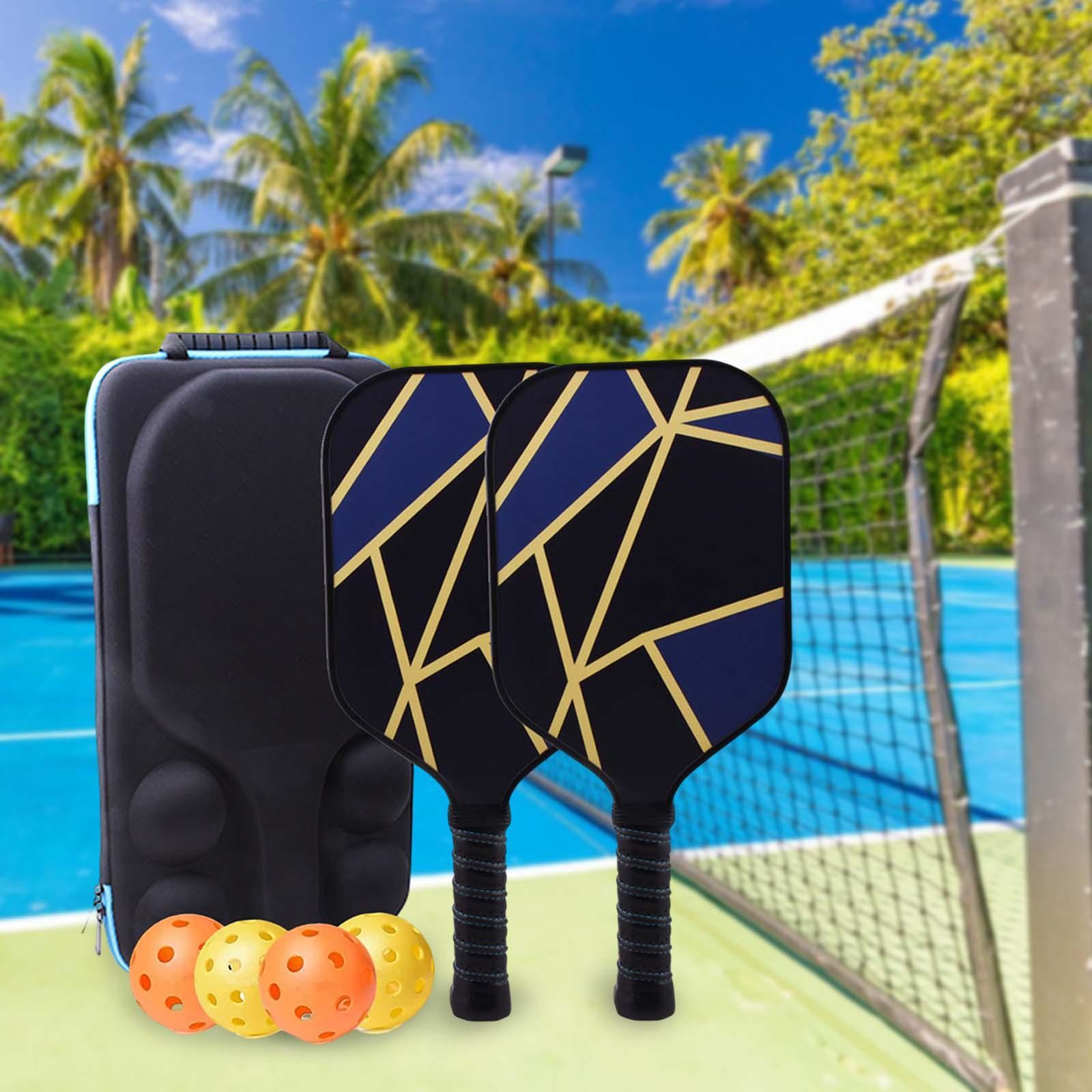 Premium Pickleball Paddles Set of 2 Pickleball Rackets with Bag with 4 Balls