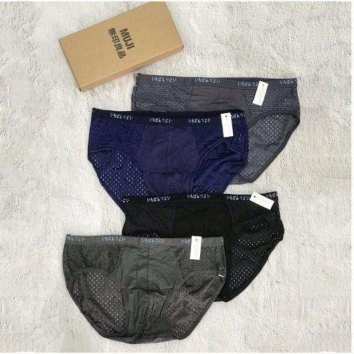 Quần lót nam tam giác nhật lưới, Quần Sịp Nam thông hơi thoáng khí kháng khuẩn