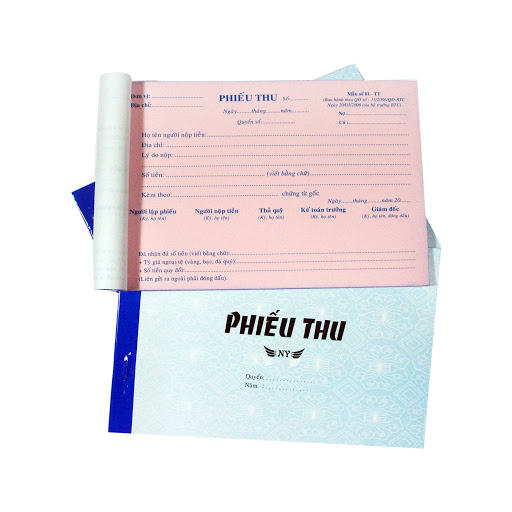 phiếu thu 3 liên khổ 13x19 -  2 cuốn