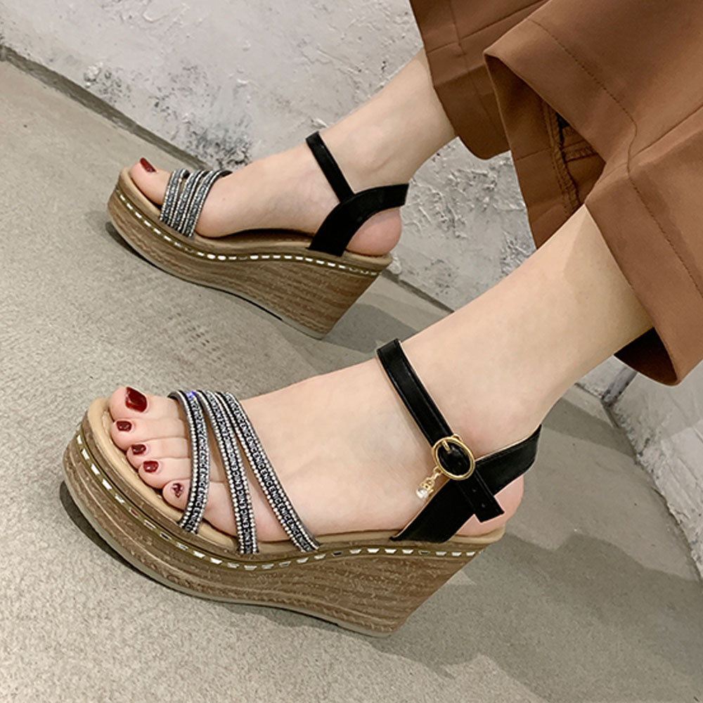 Giày Sandal ĐẾ XUỒNG 3 quai dây chữ đan chéo 9p Kèm  Mặt Nạ (Mã 2313)