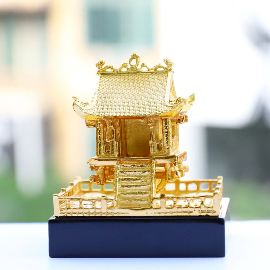 Quà tặng lưu niệm Hà Nội: Chùa một cột mạ vàng 24K