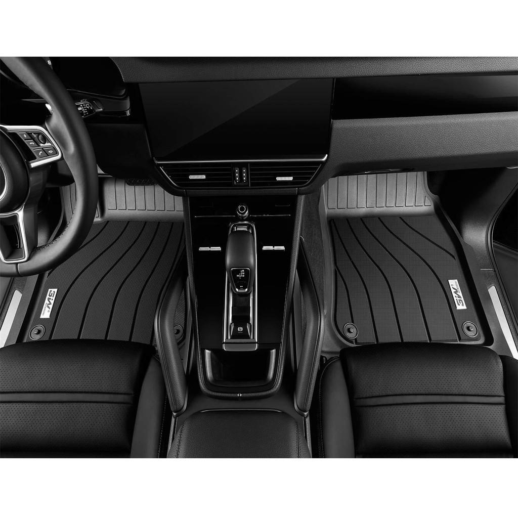Thảm lót sàn Porsche Cayenne 2017- đến nay Nhãn hiệu Macsim 3W chất liệu nhựa TPE đúc khuôn cao cấp - màu đen