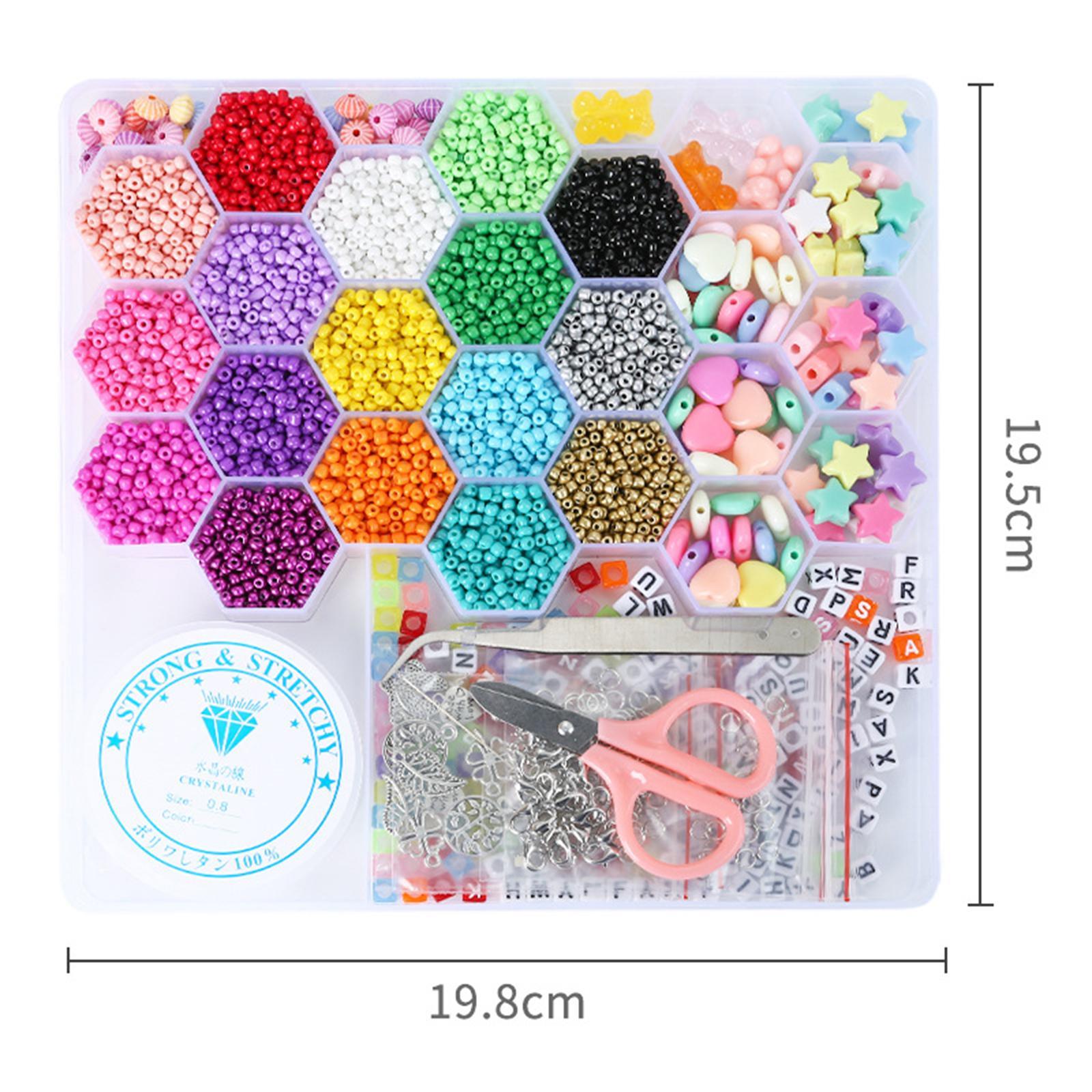 Glass Seed Beads Tweezer Letter Beads for Necklace Bracelet Jewelry Making