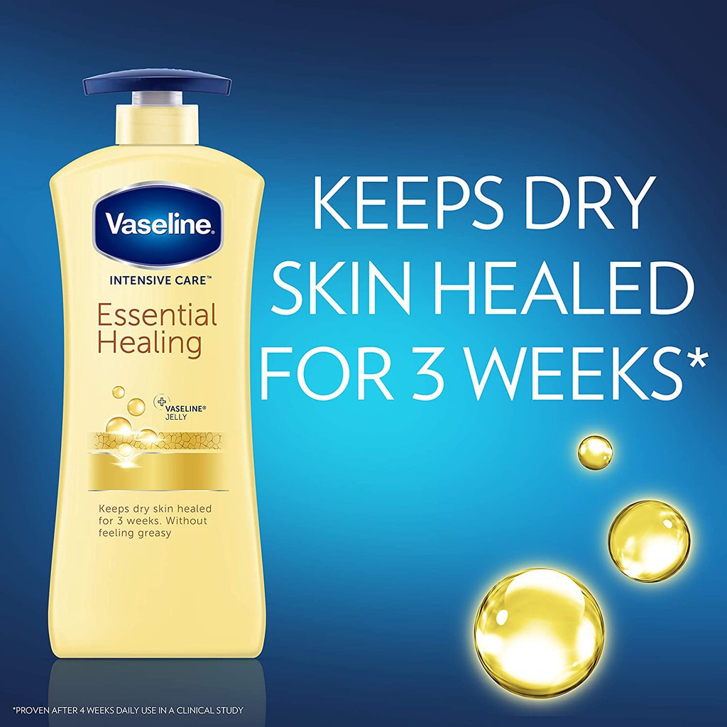 Sữa dưỡng thể Vaseline Intensive Care Essential Healing Lotion 725ml Vàng Mẫu mới